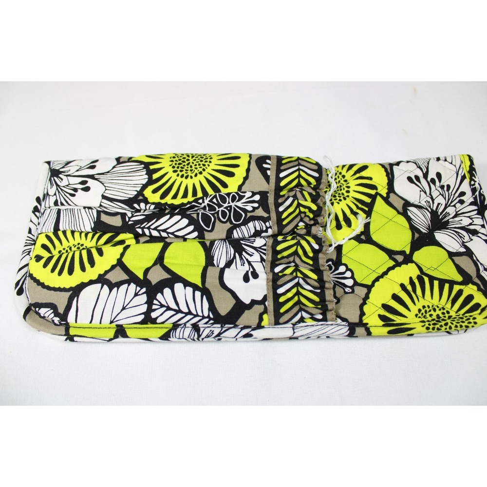 Vera Bradley Lemon Parfait Quilted Flat Iron Travel Case Eyeglass Pouch Floral
